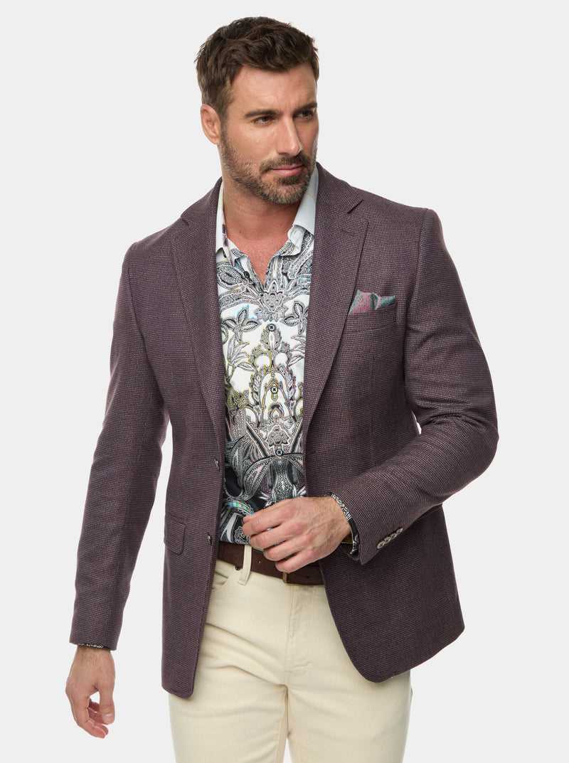 Robert Graham The Jetset Iii Woven Sport Coat Bordó | 934ZVRPSY