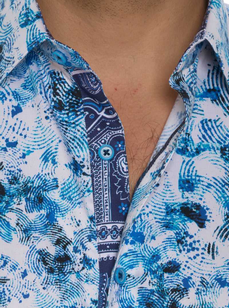 Robert Graham The Lowell Short Sleeve Button Down Shirt Teal | 028DTCXIZ