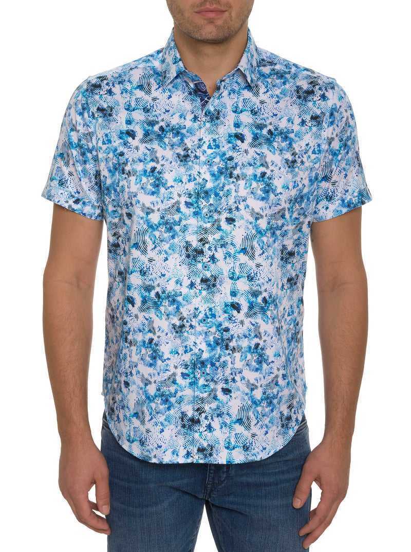 Robert Graham The Lowell Short Sleeve Button Down Shirt Teal | 028DTCXIZ