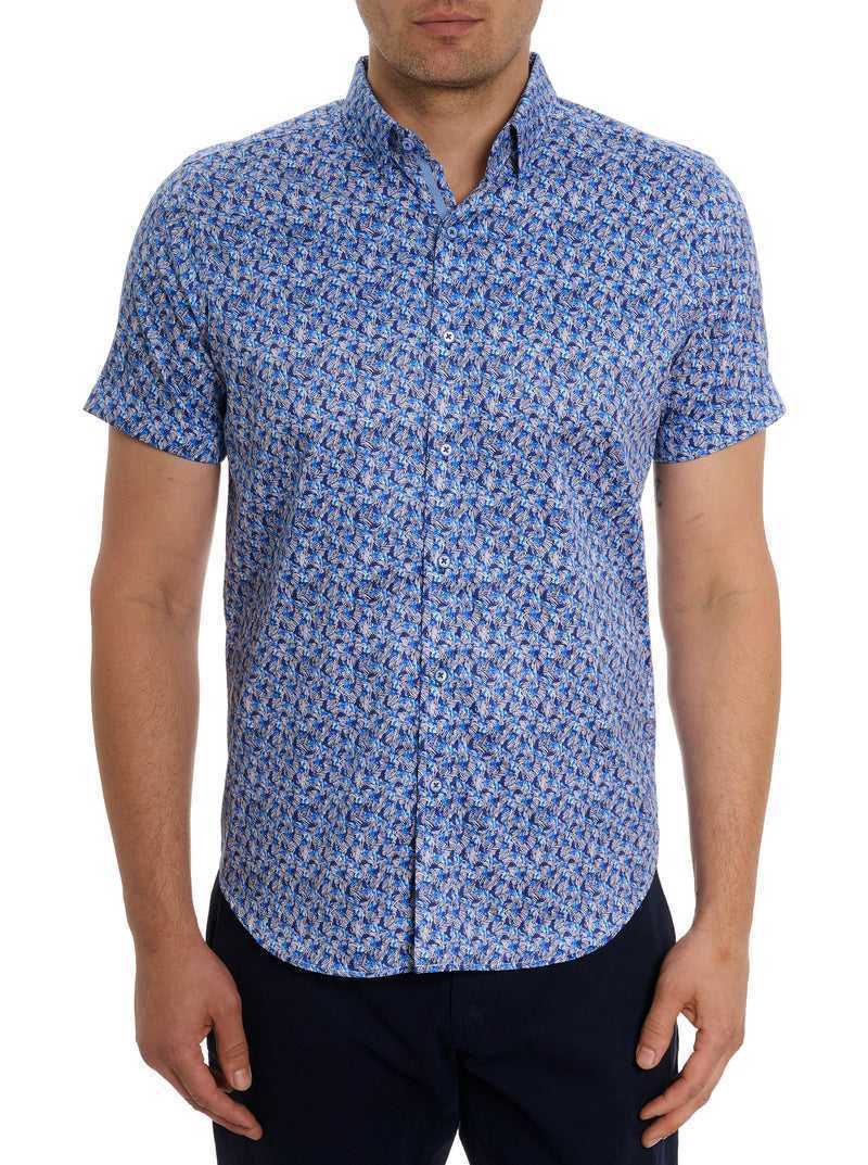 Robert Graham Wade Short Sleeve Button Down Shirt Kék | 479TLZXYQ