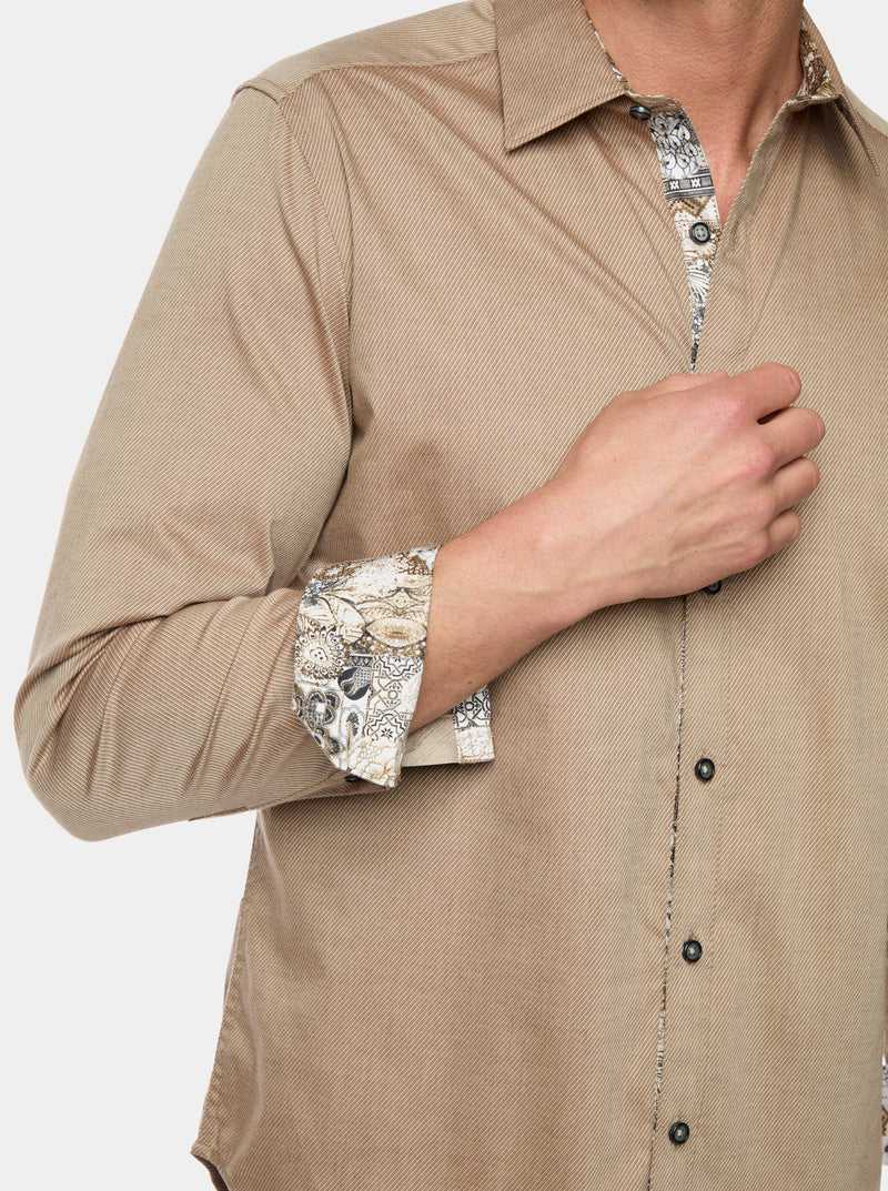 Robert Graham Wayfarer Long Sleeve Button Down Shirt Khaki | 026IWMZSV