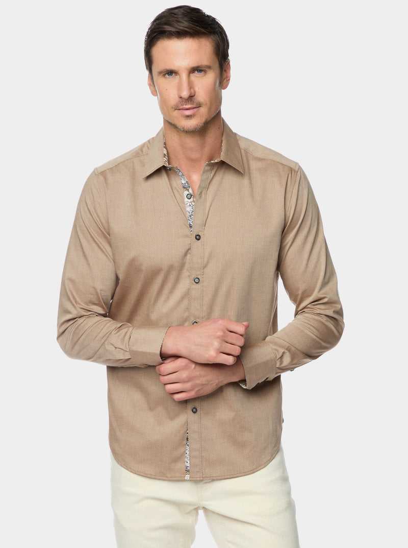 Robert Graham Wayfarer Long Sleeve Button Down Shirt Khaki | 026IWMZSV