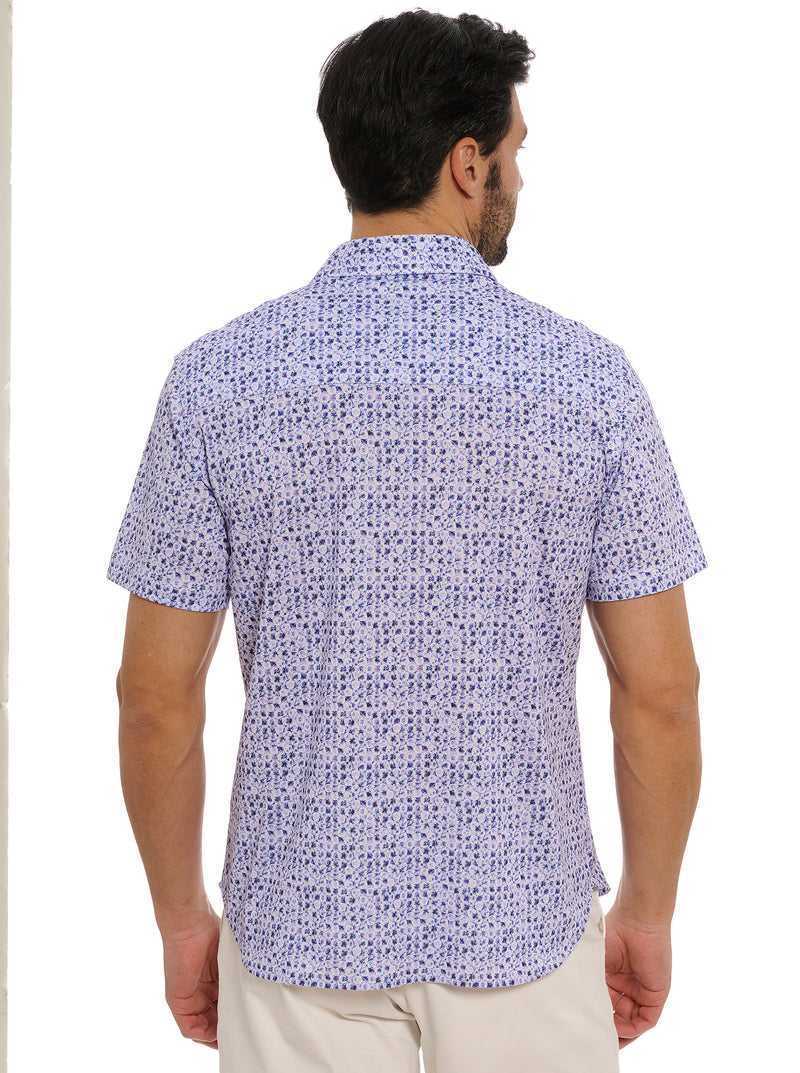 Robert Graham Zambia Short Sleeve Knit Shirt Lila | 876BEAJHO